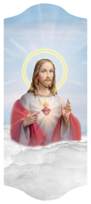 DARAY-C-109-BL Sacred Heart Clouds Blue